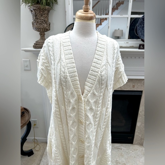 Free People Swingin Cable-knit Cream Sweater Dress - Picture 3 of 10